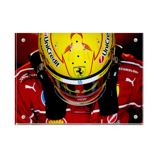 Lewis Hamilton 2025 Scuderia Ferrari Acrylic Block Print - Australian GP