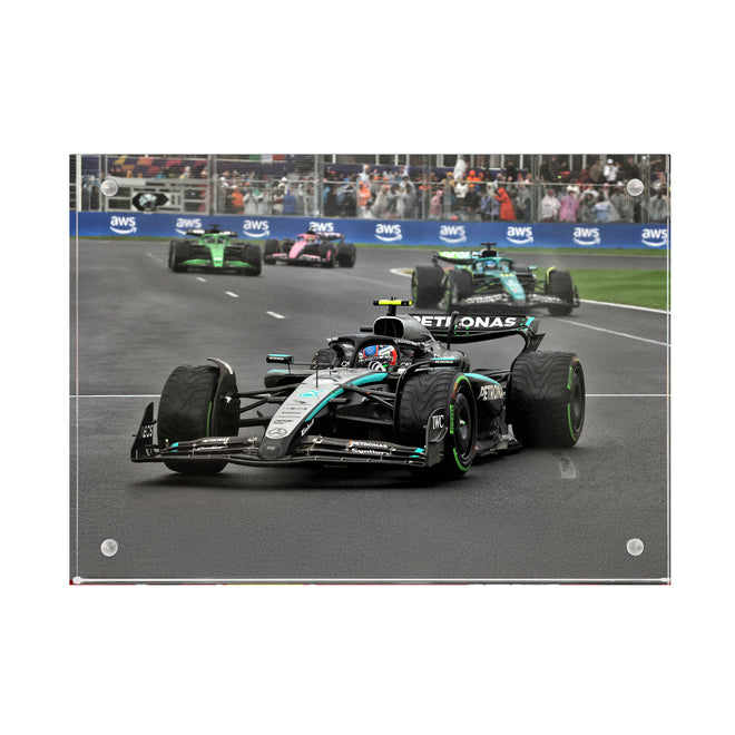 Kimi Antonelli 2025 Mercedes AMG Petronas Acrylic Block Print - Australian GP