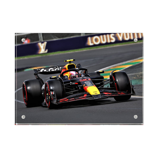 Liam Lawson 2025 Oracle Red Bull Racing Acrylic Block Print - Australian GP