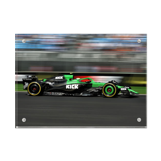 Gabriel Bortoleto 2025 Stake F1 Team Kick Sauber Acrylic Block Print - Australian GP