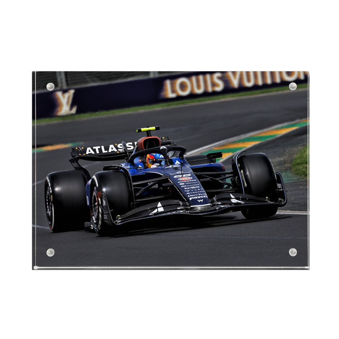 Carlos Sainz 2025 Atlassian Williams Racing Acrylic Block Print - Australian GP
