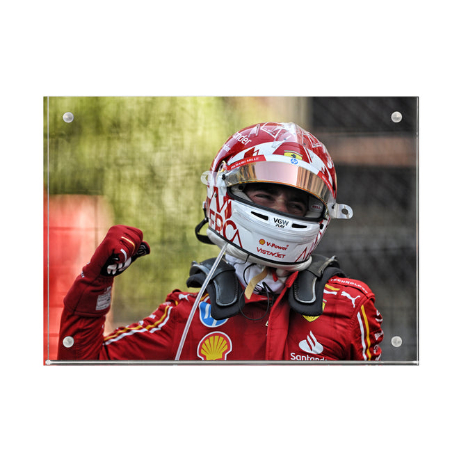 Charles Leclerc 2024 Scuderia Ferrari Acrylic Block Print - Monaco GP