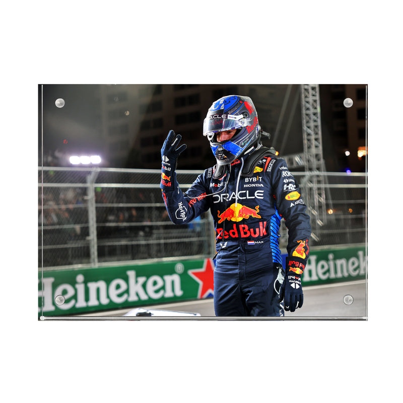 Max Verstappen 2024 Red Bull Racing Acrylic Block Print - Four Time World Champion - Las Vegas GP
