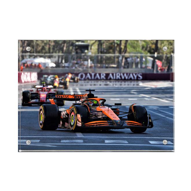 Oscar Piastri 2024 McLaren F1 Team Acrylic Block Print - Azerbaijan GP