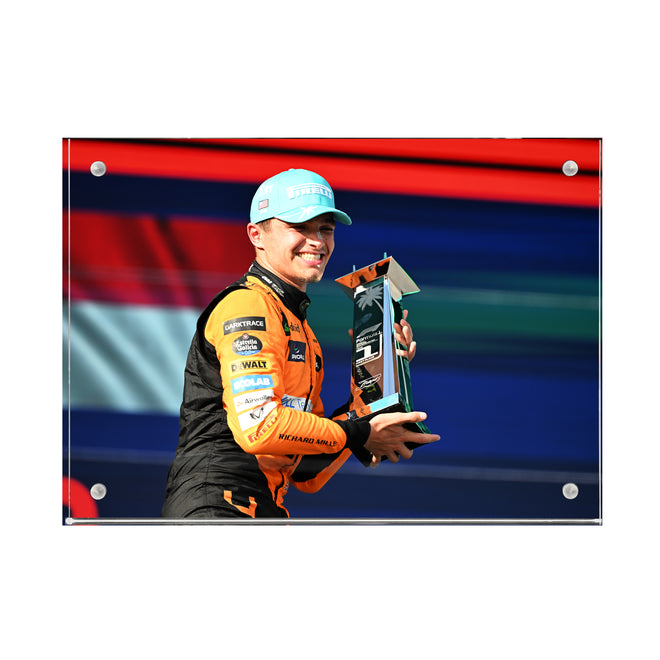 Lando Norris 2024 McLaren F1 Team Acrylic Block Print - Miami GP