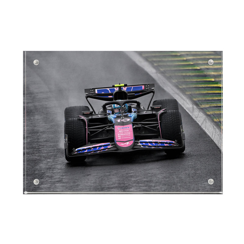 Pierre Gasly 2024 Bwt Alpine F1 Team Acrylic Block Print - Brazilian GP