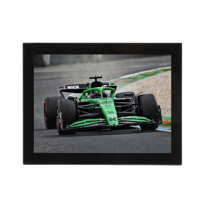 Niko Hulkenberg 2025 Stake F1 Team Kick Sauber Glass Frame Print - Australian GP