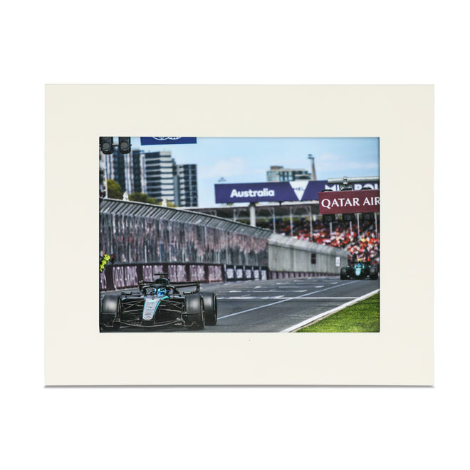 George Russell 2026 Mercedes-AMG Petronas F1 Team - Australia GP - White Strut Mount Print