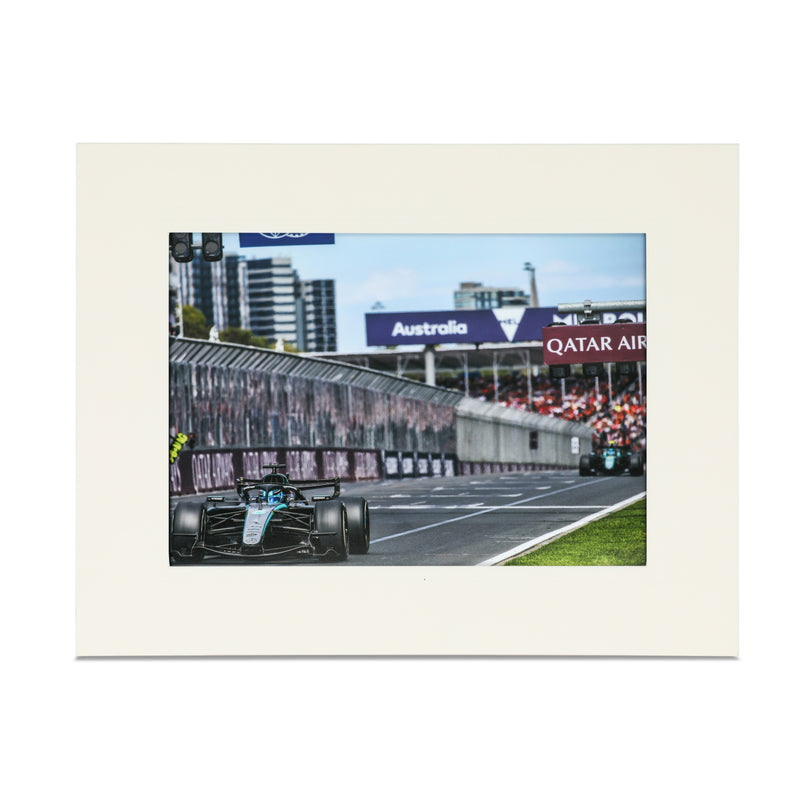 George Russell 2026 Mercedes-AMG Petronas F1 Team - Australia GP - White Strut Mount Print