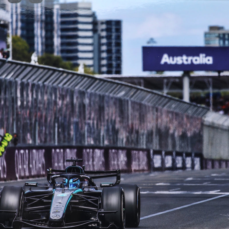 George Russell 2026 Mercedes-AMG Petronas F1 Team - Australia GP - White Strut Mount Print