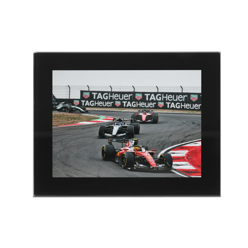 Lewis Hamilton 2026 Scuderia Ferrari HP - China GP - Glass Slate Frame Print
