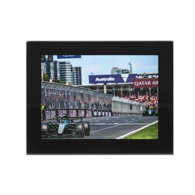 George Russell 2026 Mercedes-AMG Petronas F1 Team - Australia GP - Glass Slate Frame Print