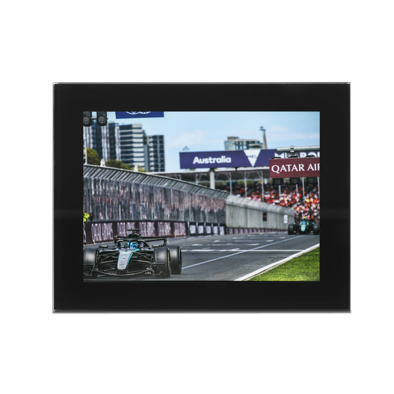George Russell 2026 Mercedes-AMG Petronas F1 Team - Australia GP - Glass Slate Frame Print