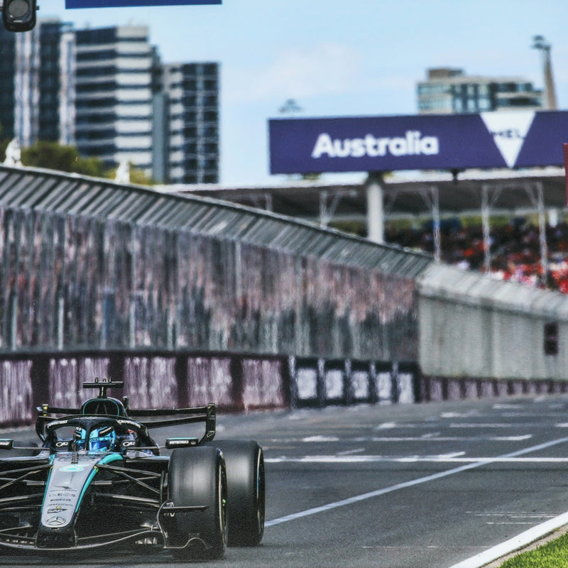 George Russell 2026 Mercedes-AMG Petronas F1 Team - Australia GP - Glass Slate Frame Print
