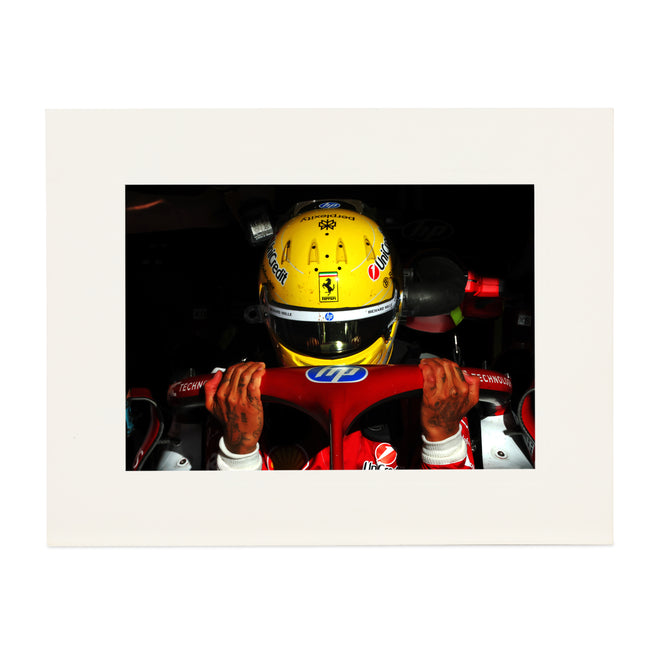 Lewis Hamilton 2025 Scuderia Ferrari Strut Mount Print - Italian GP