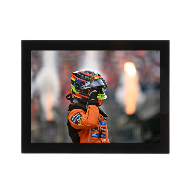 Oscar Piastri 2025 McLaren F1 Team Glass Frame Print - Dutch GP