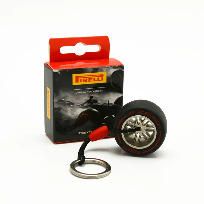 Pirelli Mini Wind Tunnel Tyre Keyring - Soft Tyre